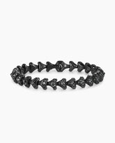 Armory® Link Bracelet in Black Titanium with Black Diamonds, 9.5mm